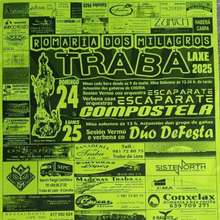 Cartel romaría dos milagros de traba 2025