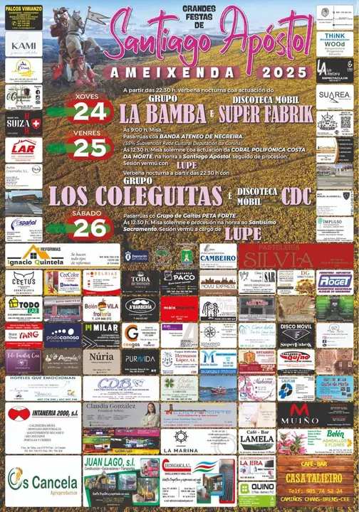 Cartel santiago apostol ameixenda 2025