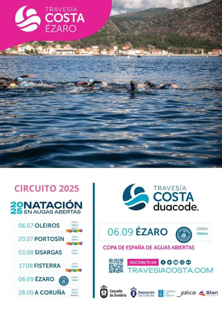 Cartel travesía costa ezaro 2025
