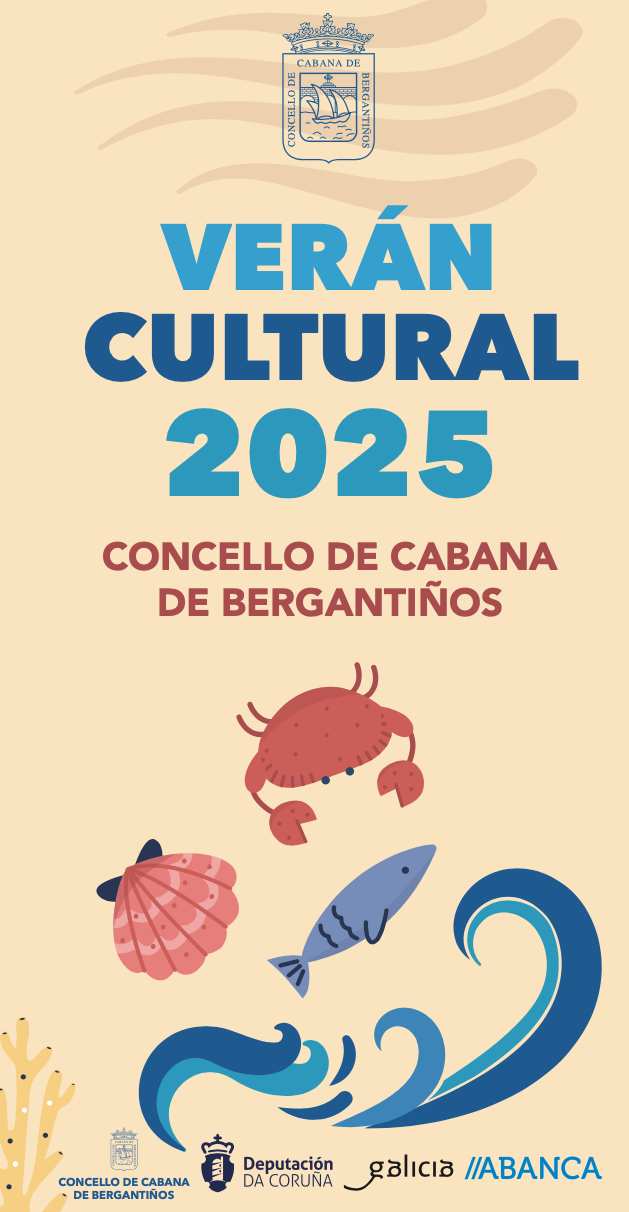 Cartel verán cultural do concello de cabana de bergantiños 2025