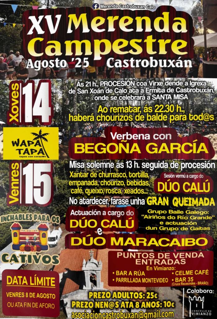 Cartel xv merenda campestre de castrobuxán 2025
