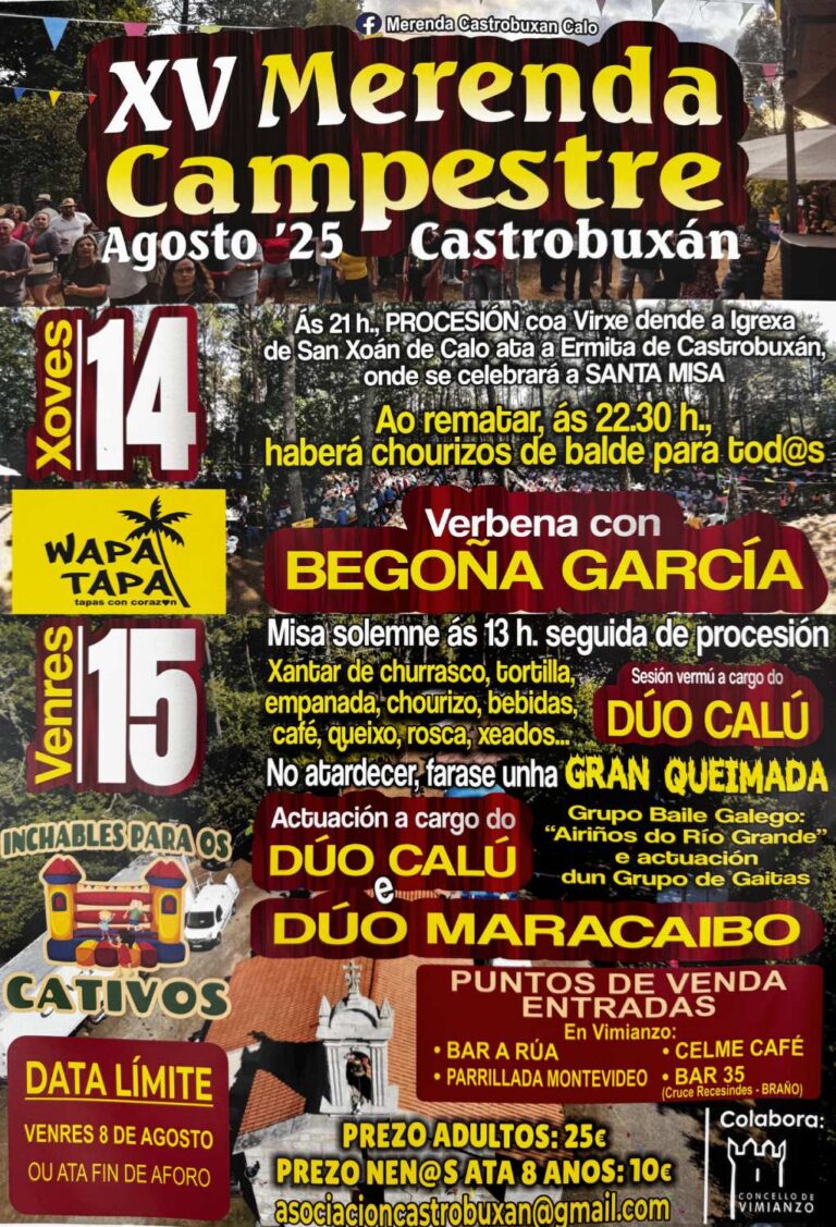 Cartel xv merenda campestre de castrobuxán 2025