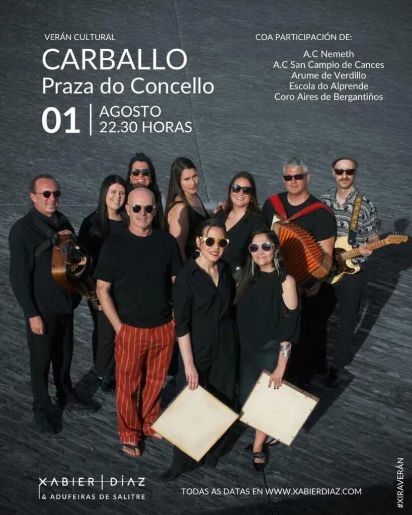 Cartel xabier díaz e adufeiras do salitre en carballo