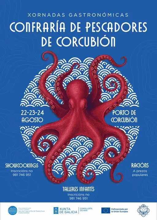 Cartel xornadas gatronómicas da confraría de pescadores de corcubión 2025