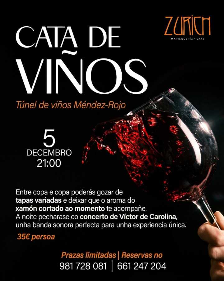 Cata de Viños en Laxe Xurich MArisquería