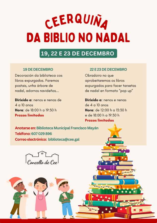 Ceerquiña da Biblio no Nadal en Cee