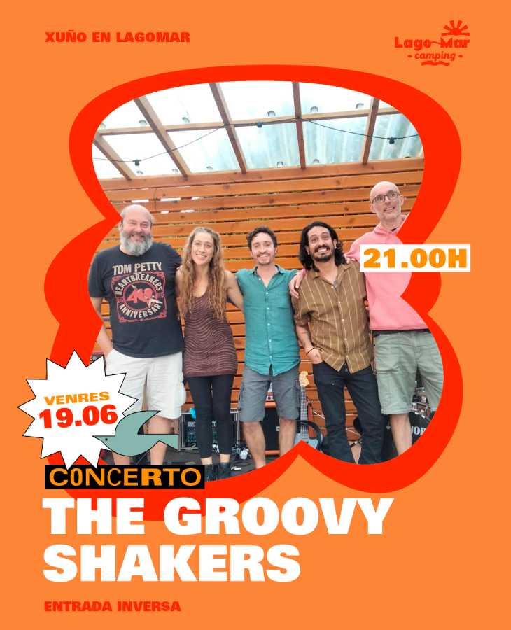 Concierto de The Groovy Shakers en el Camping Lago Mar