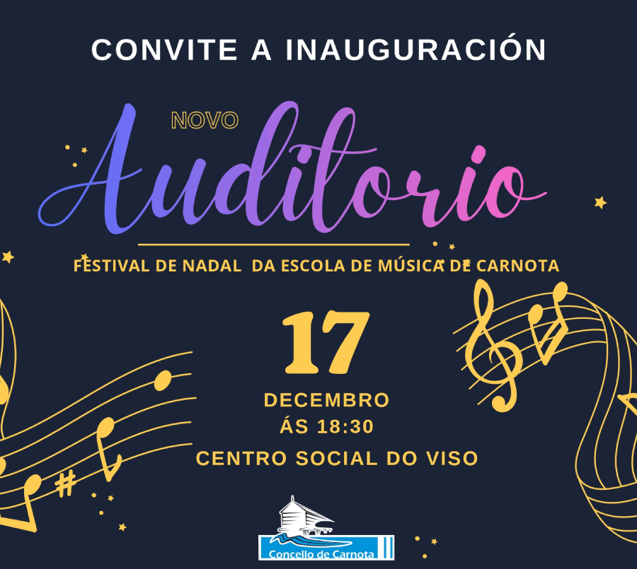 Convite inauguración Auditorio Municipal de Carnota page