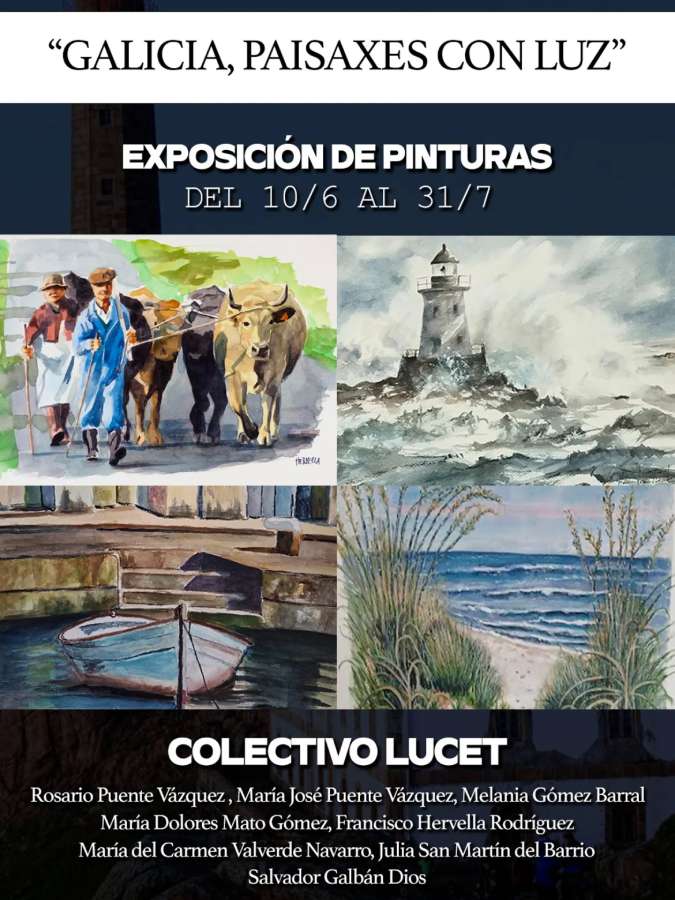 Exposición de pinturas Galicia, paisaxes con luz