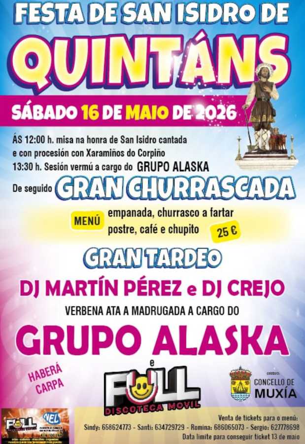 Festas de San Isidro 2026 en Quintáns