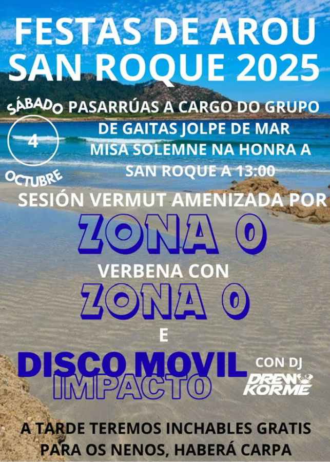 Festas de san roque 2025 en arou