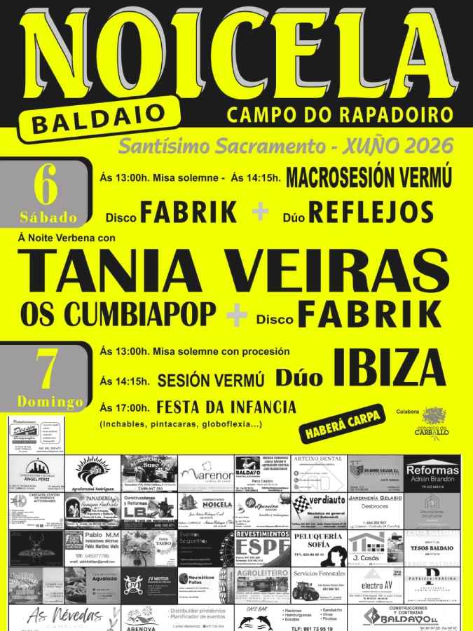 Festas do Santísimo Sacramento 2026 en Noicela