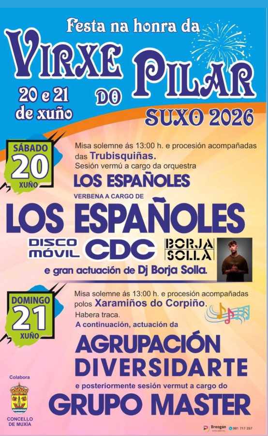 Fiesta en honor a la Virgen del Pilar 2026 en Suxo