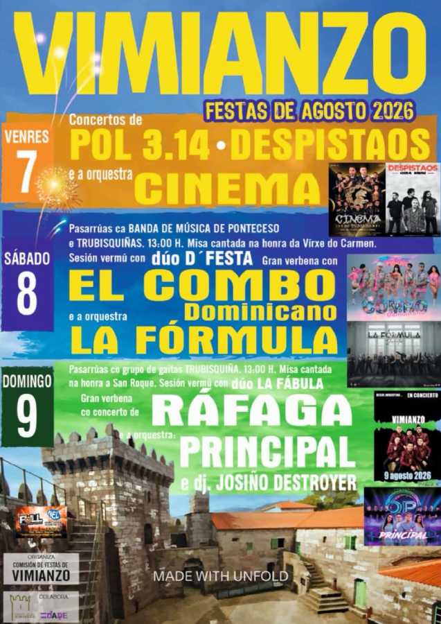 Fiestas de Agosto 2026 en Vimianzo