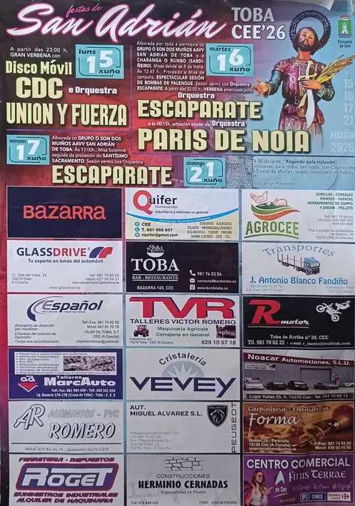 Fiestas de San Adrián 2026 en Toba