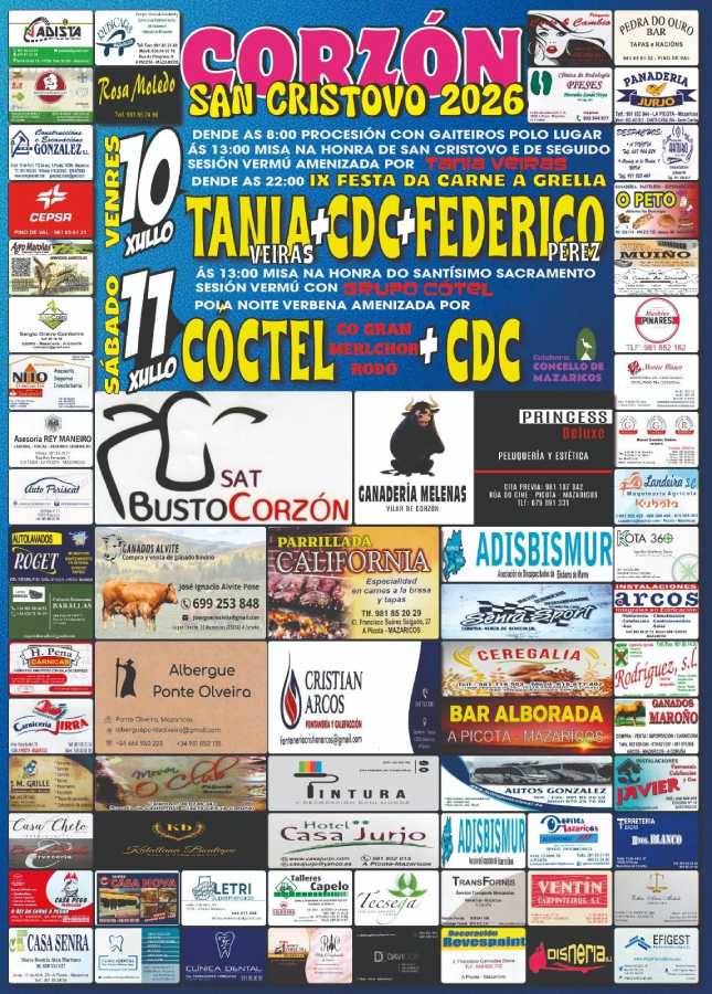 Fiestas de San Cristóbal 2026 en Corzón
