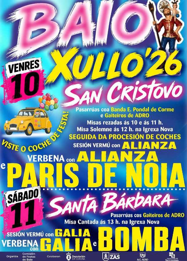 Fiestas de San Cristovo 2026 en Baio