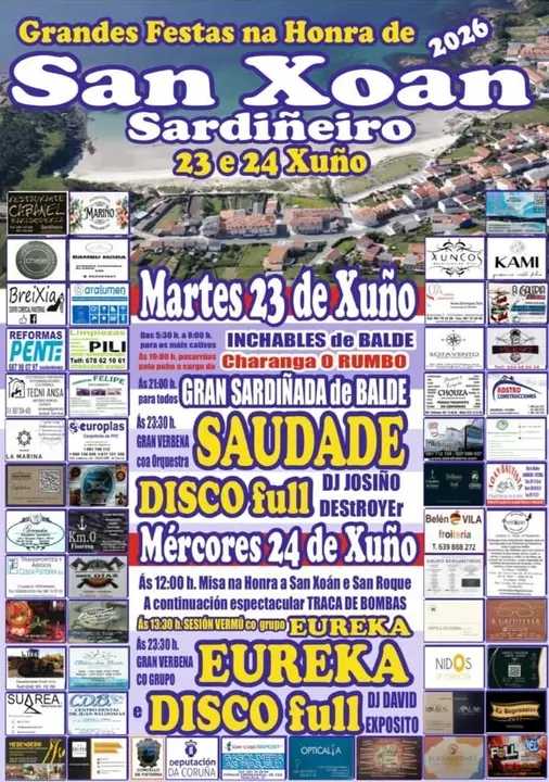 Fiestas de San Juan 2026 en Sardiñeiro