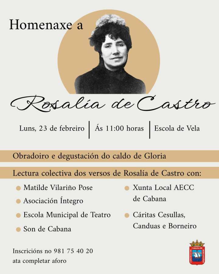 Homenaxe a Rosalía de Castro en Cabana de Bergantiños