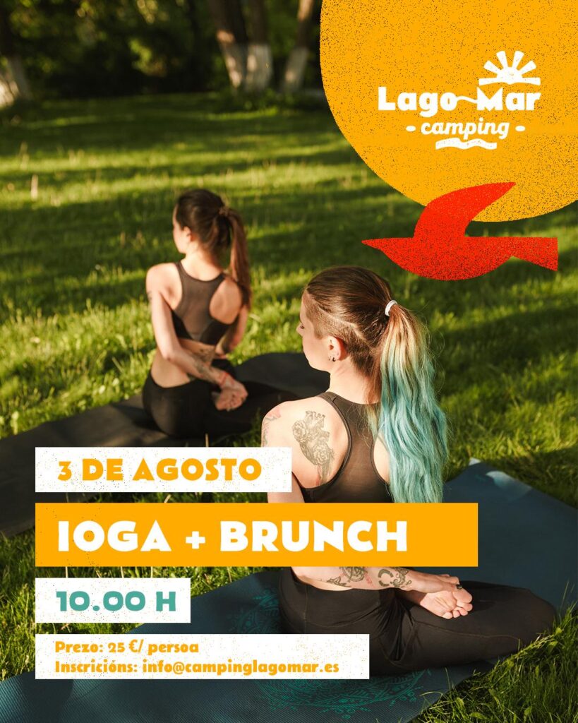 Ioga e brunch no camping lago mar