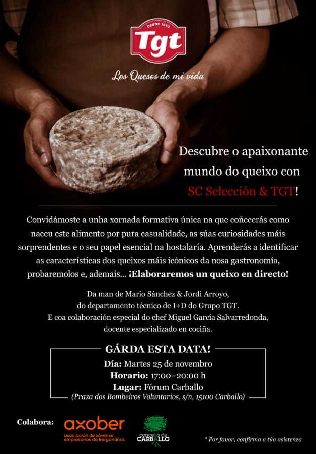 Jornada formativa sobre queso SC Selección y TGT en Carballo