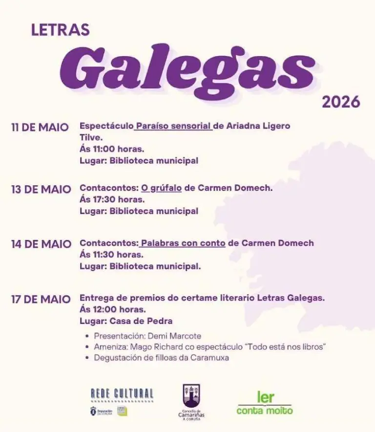 Letras Galegas 2026 en Camariñas