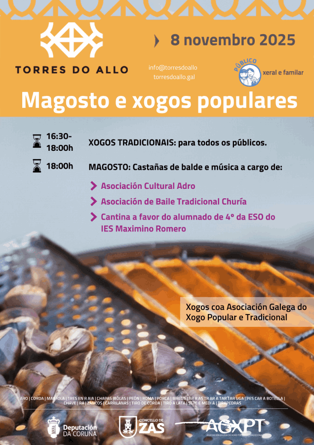 Magosto e xogos populares torres do allo 2025