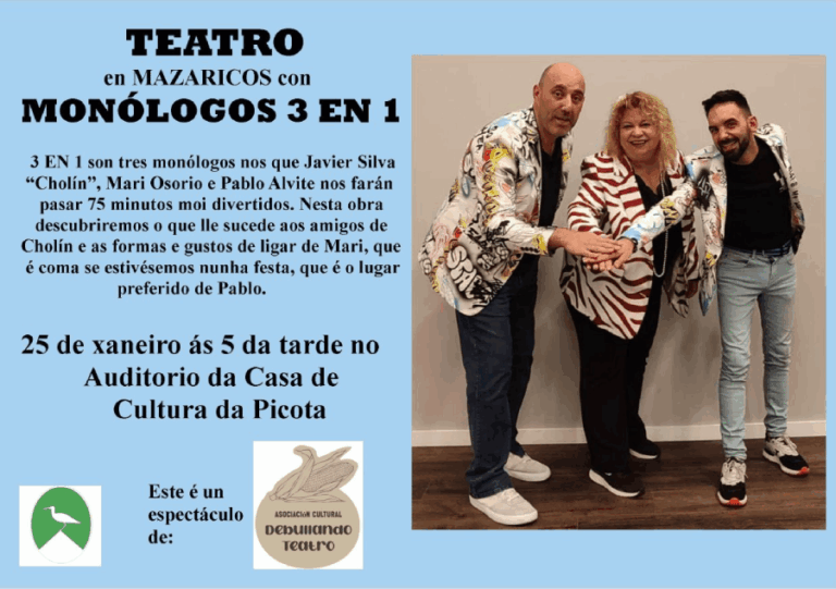 Monologos 3 en 1 en Mazaricos