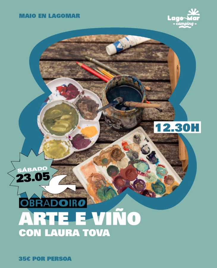Obradoiro de Arte e Viño no Camping Lago Mar