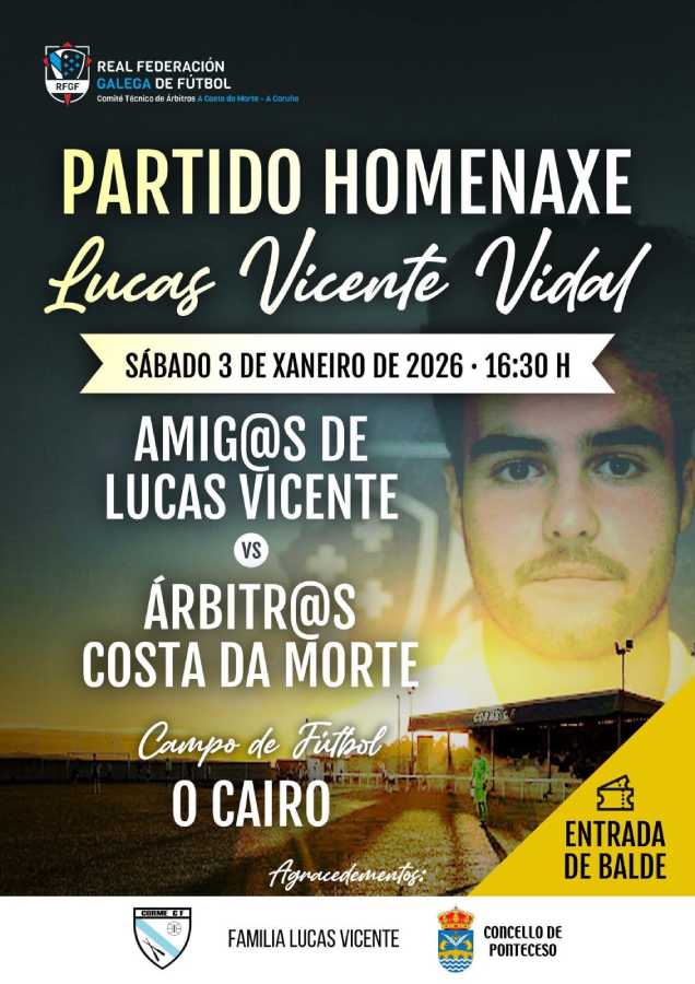 Partido Homenaxe a Lucas Vicente Vidal en Corme