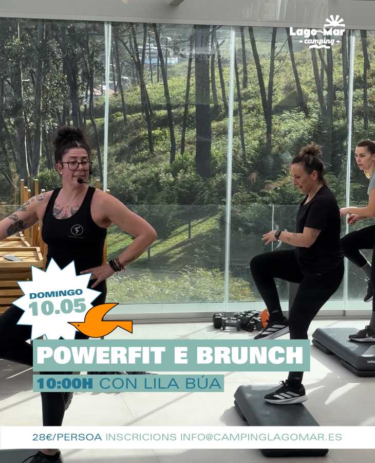 Powerfit e Brunch con Lili Búa no Camping Lago Mar