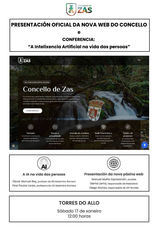Presentación nova web Zas