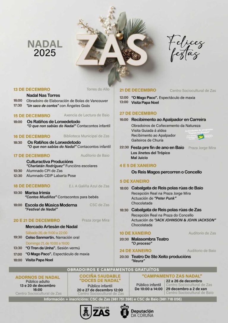 Programa Nadal en Zas