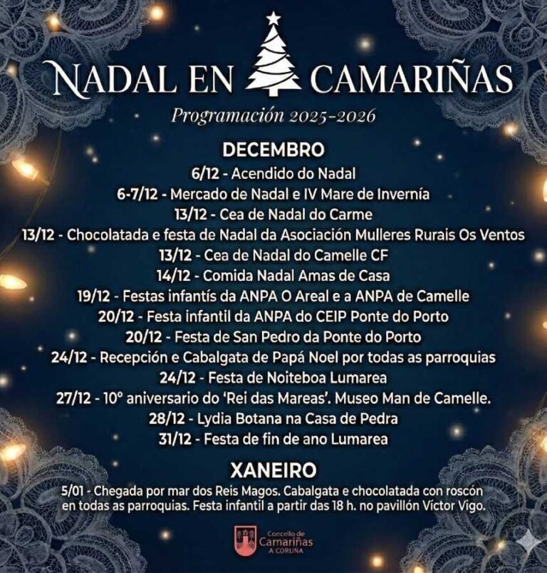 Programación Nadal en Camariñas 2025