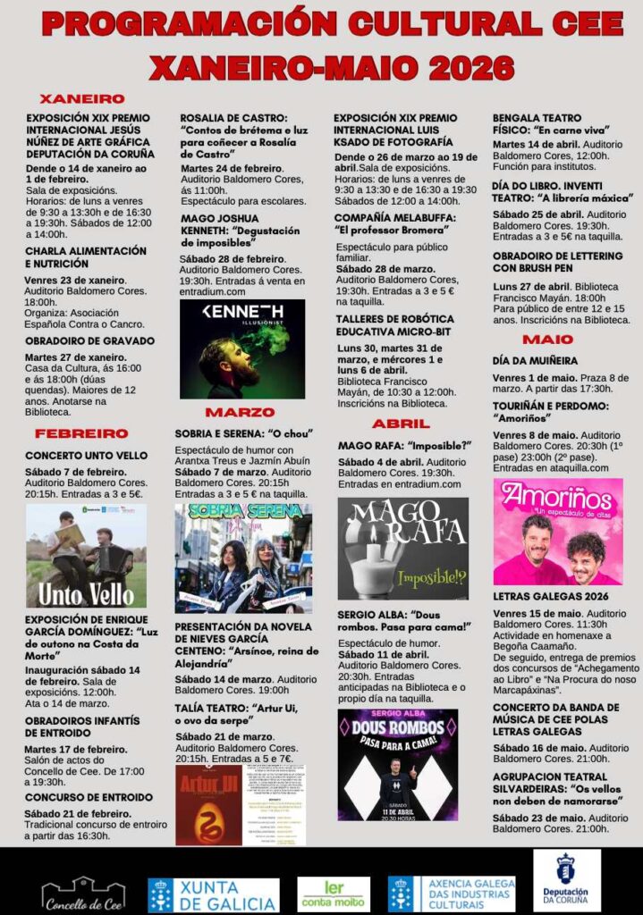 Programación cultural Cee enero mayo
