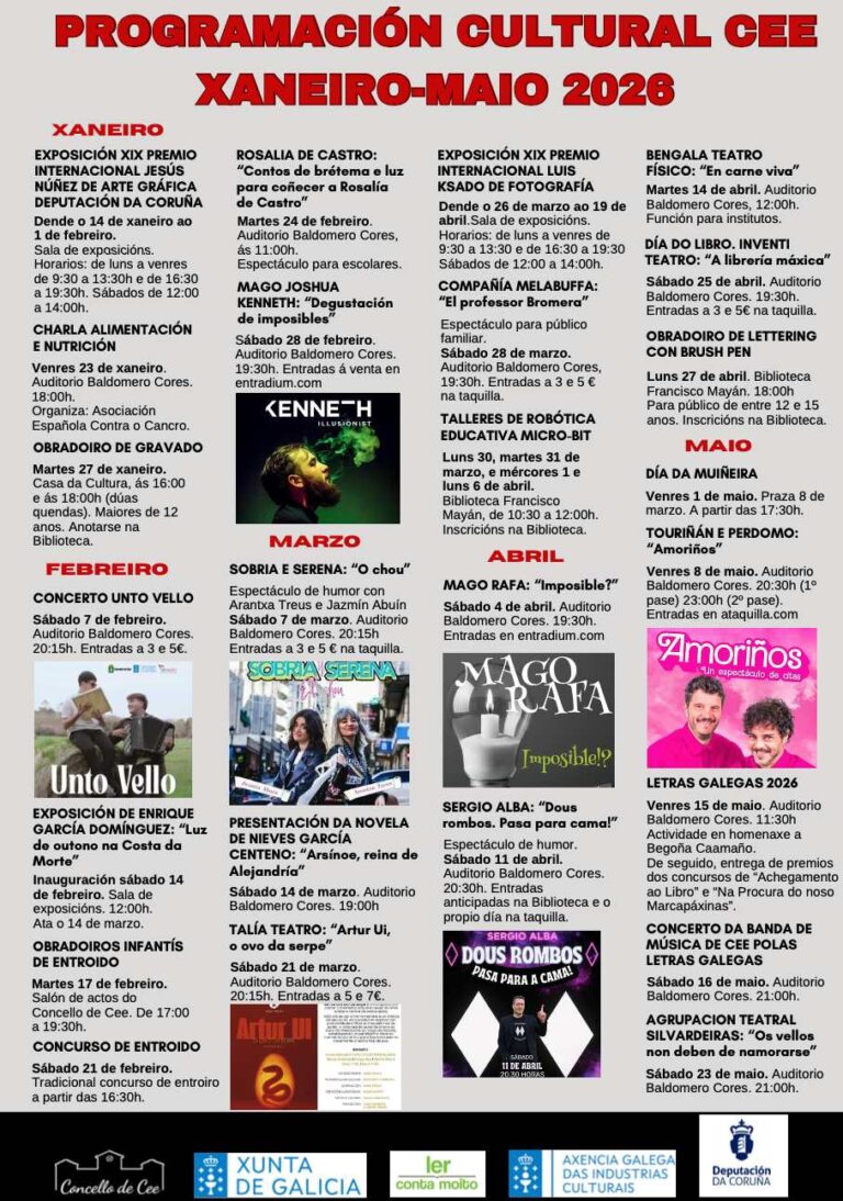 Programación cultural Cee enero mayo