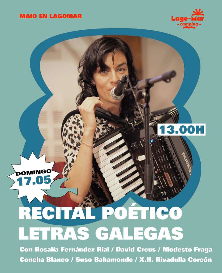 Recital Poético Letras Galegas 2026 no Camping Lago Mar