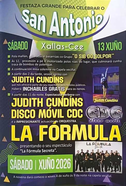 San Antonio 2026 en Xallas Cee