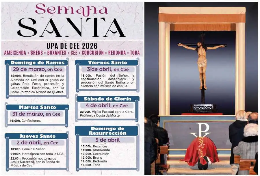 Semana Santa 2026 de la UPA de Cee