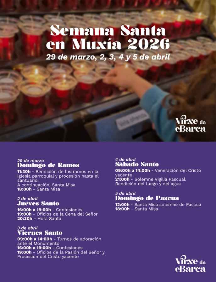 Semana Santa 2026 en la Virxe da Barca de Muxía