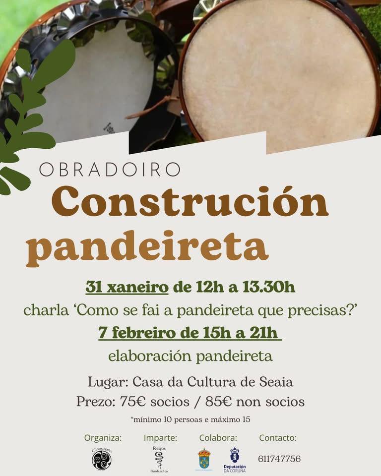 Taller de construcción de pandereta en Seaia