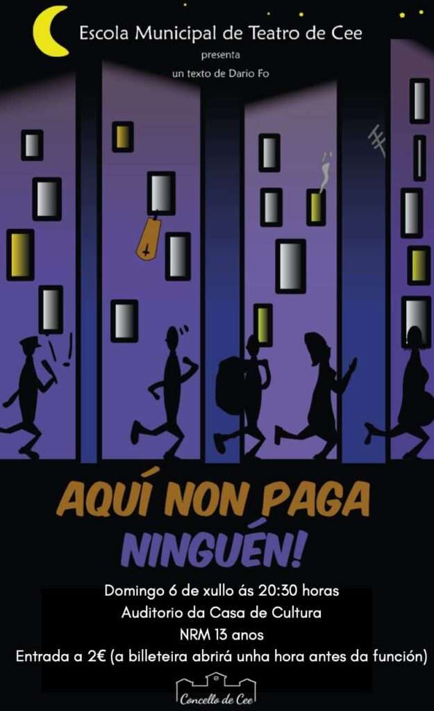 Teatro aquí non paga ninguén