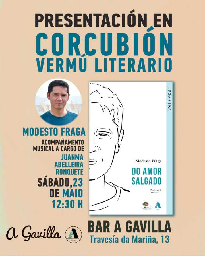 Vermú Literario en Corcubión no Bar A Gavilla con Modesto Fraga