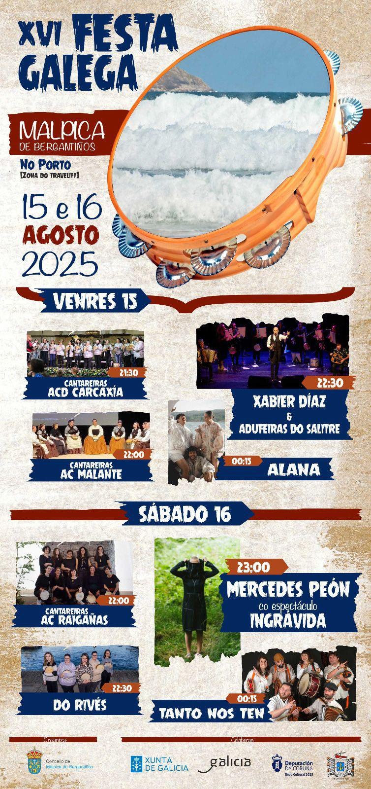 Xvi festa galega en malpica de bergantiños 2025