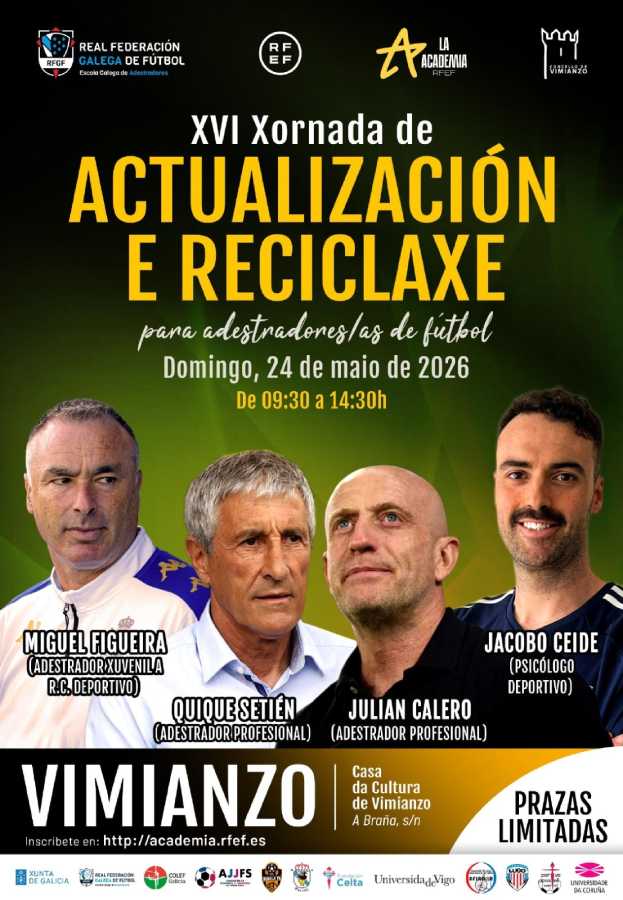 XVI Jornada de Actualización y Reciclaje para entrenadores as de fútbol en Vimianzo