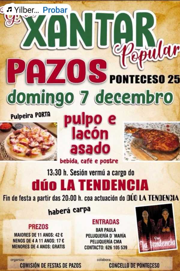 Xantar Popular en Pazos Ponteceso