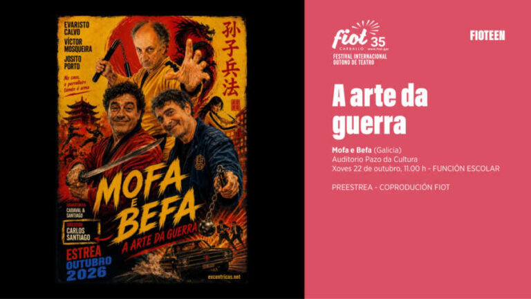 Cartel de A arte da guerra de Mofa e Befa no FIOT 2026 de Carballo