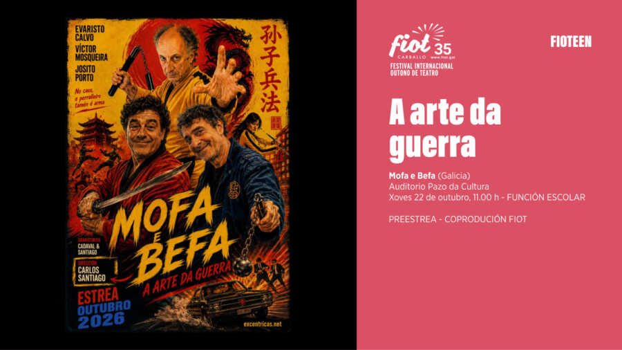 Cartel de A arte da guerra de Mofa e Befa no FIOT 2026 de Carballo