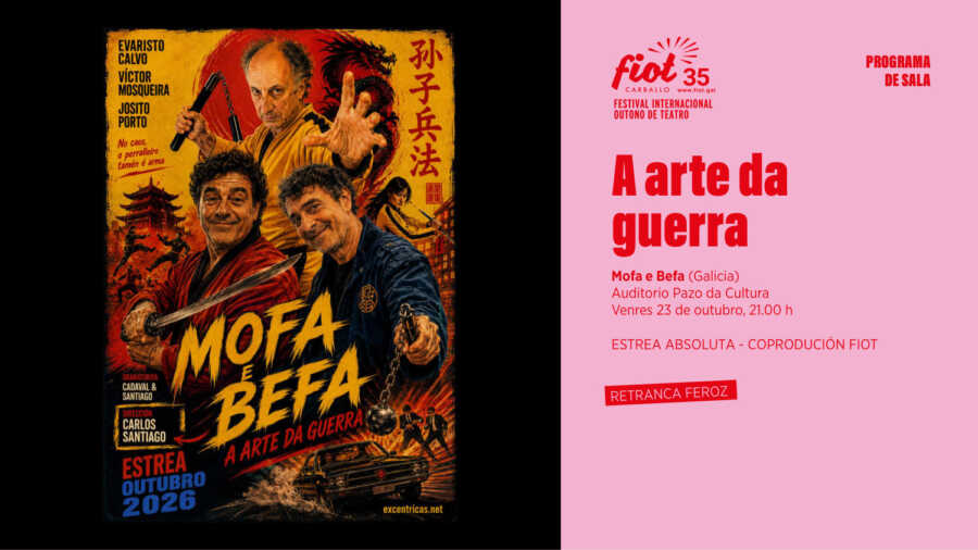 Cartel de A arte da guerra, de Mofa e Befa, en el FIOT 2026 de Carballo