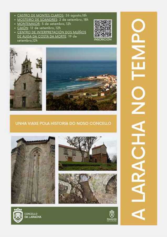 Cartel do programa de visitas guiadas A Laracha no tempo